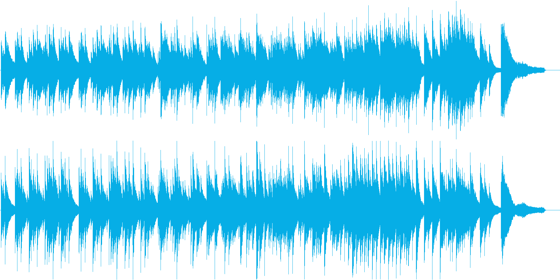 ゆったりと流れていくようなピアノ曲。の再生済みの波形