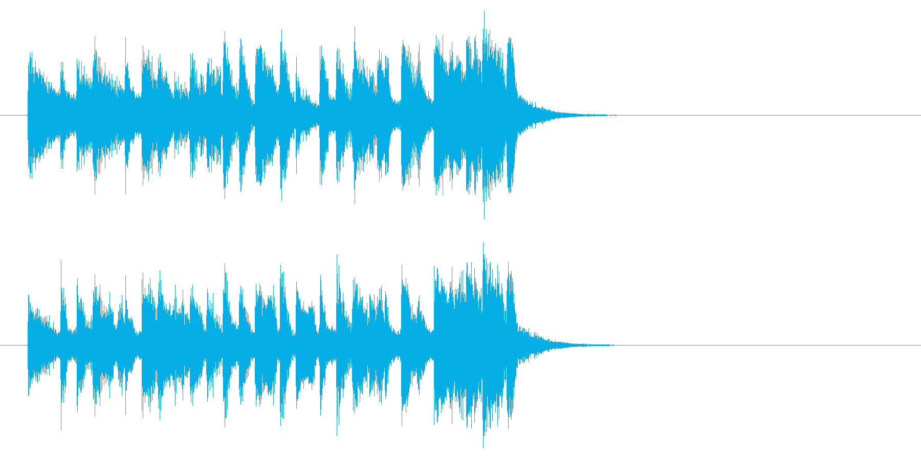 コーナー・タイトル風フュージョンの曲の再生済みの波形