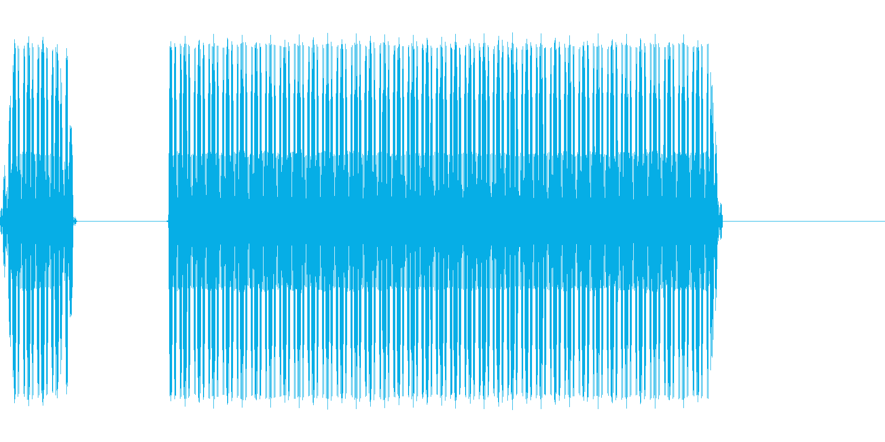 ブッブーというエラー音です。の再生済みの波形