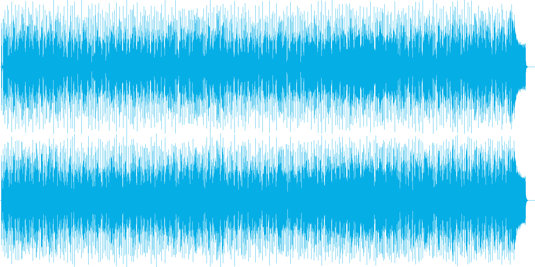 楽しい休日シンセサイザー曲の再生済みの波形