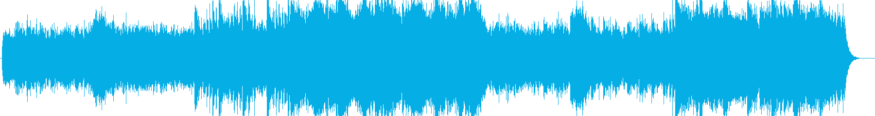 晴れやかでゆったりしたシンセサイザー楽曲の再生済みの波形