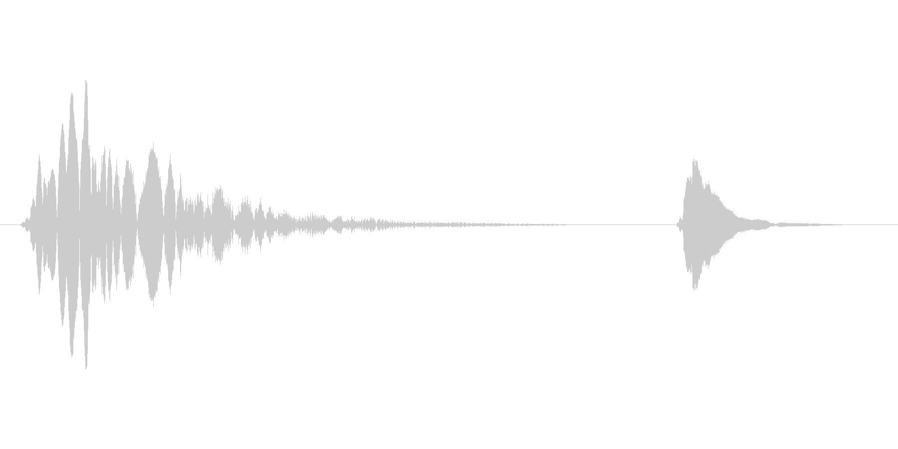 【間抜けな音】ぴょわわわぁ〜...コンの未再生の波形