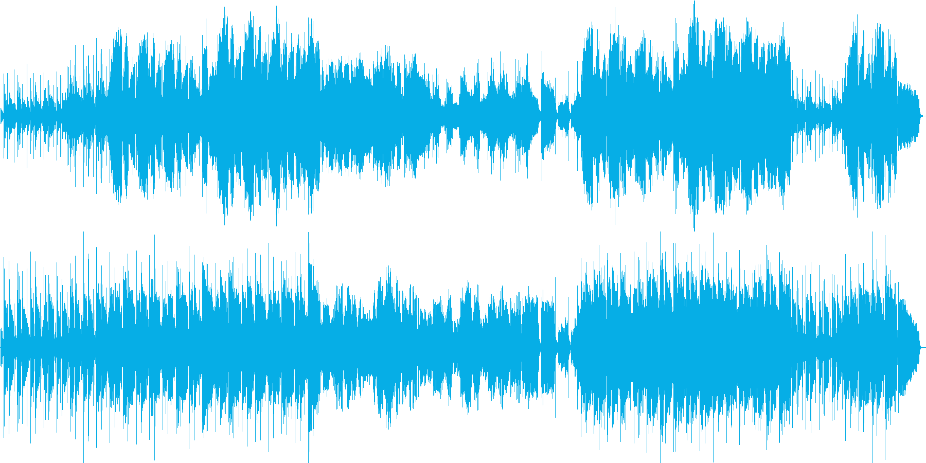 切ないアコギとヴァイオリンの曲の再生済みの波形