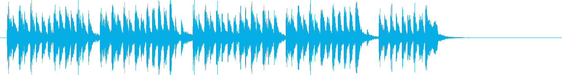 キッチュで可愛い印象のアップテンポの曲の再生済みの波形