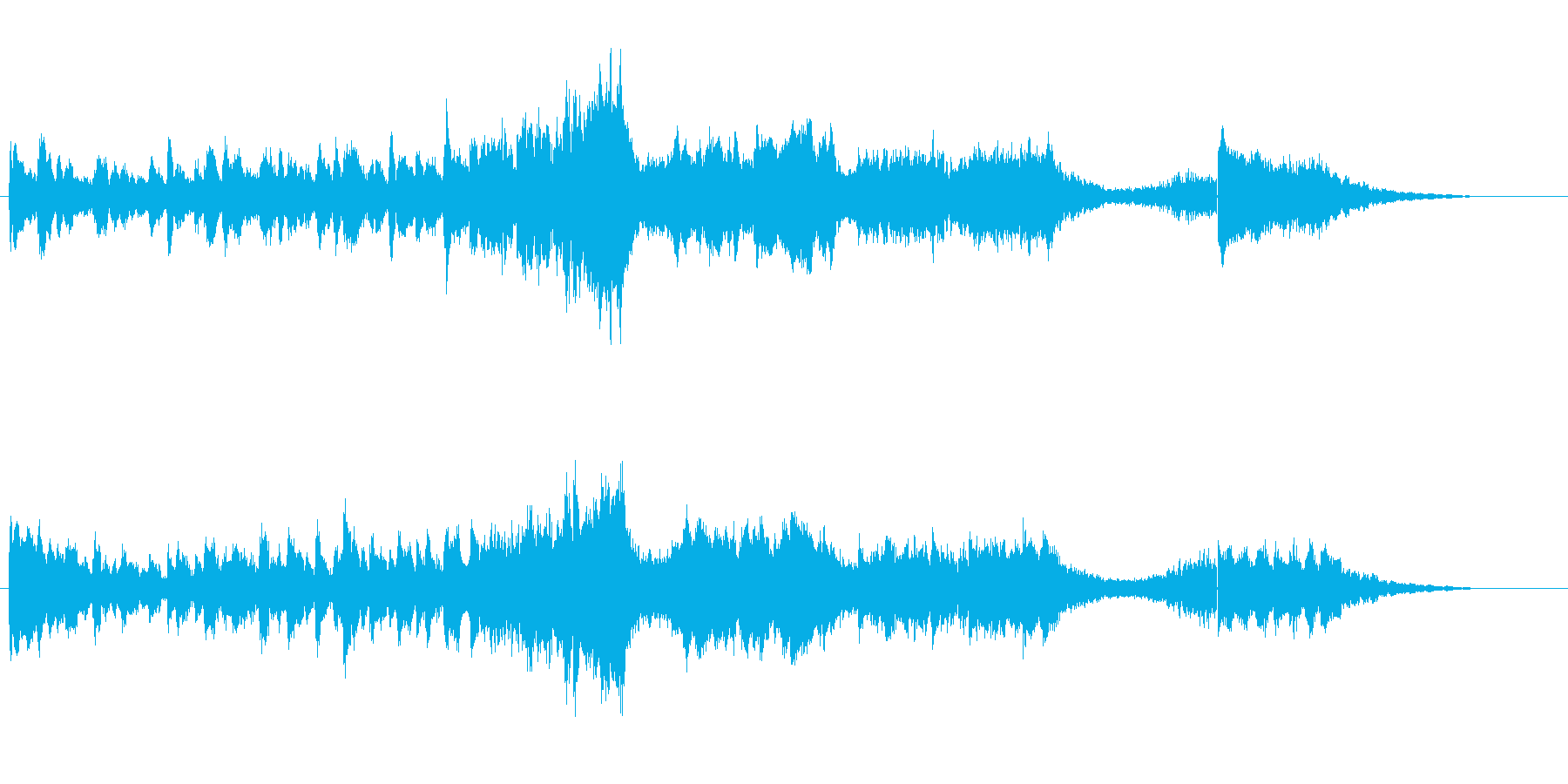 ストリングが特徴的な楽曲の再生済みの波形