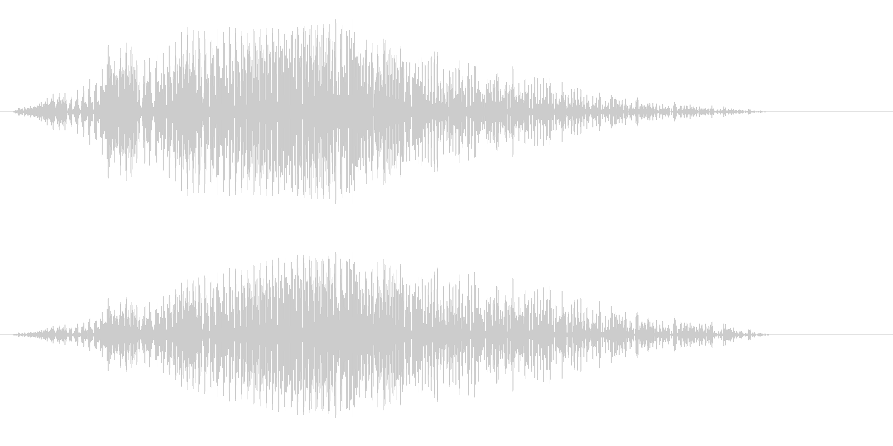 ホワーン(印象的な決定音)の未再生の波形