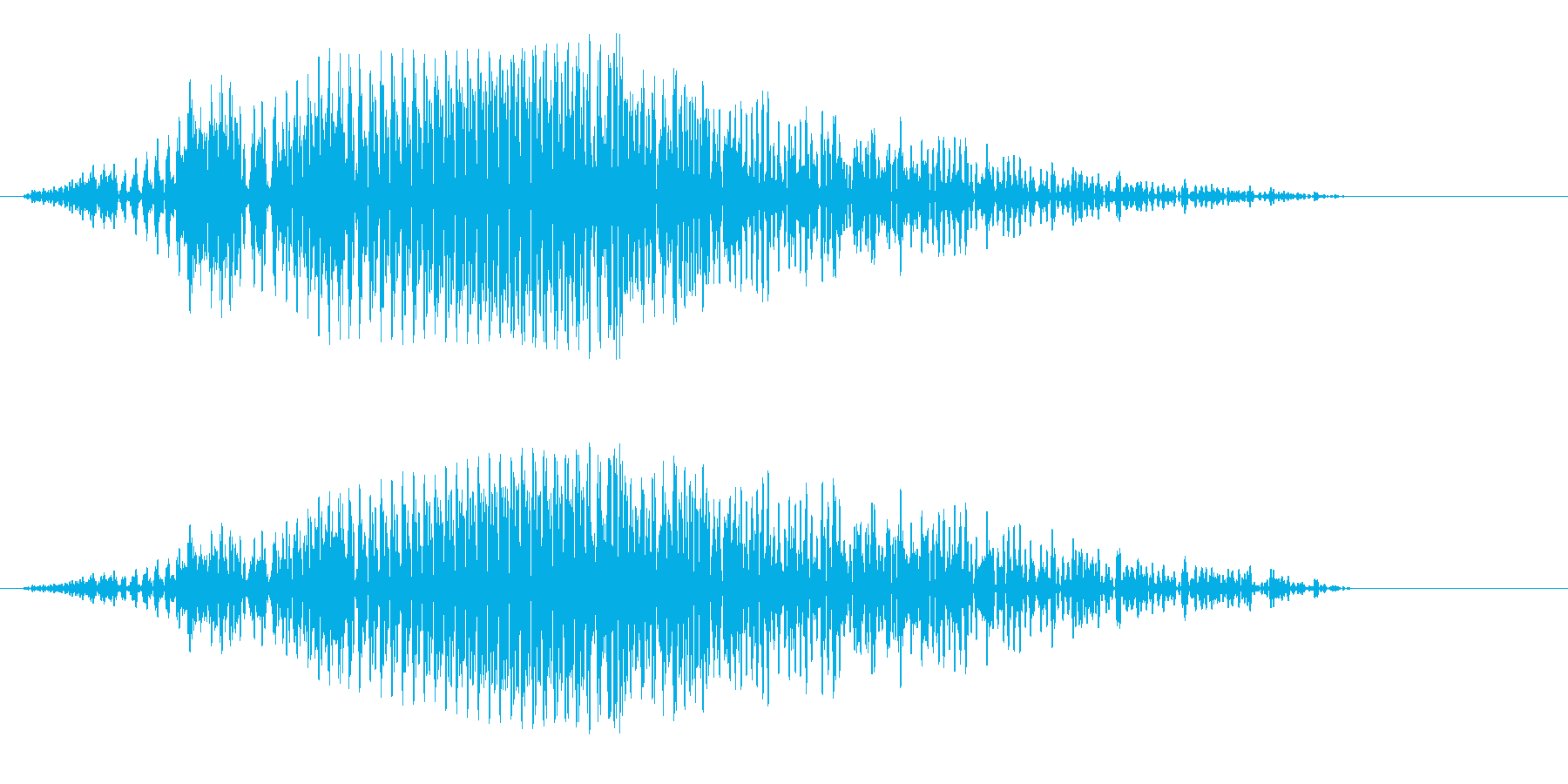 ホワーン(印象的な決定音)の再生済みの波形