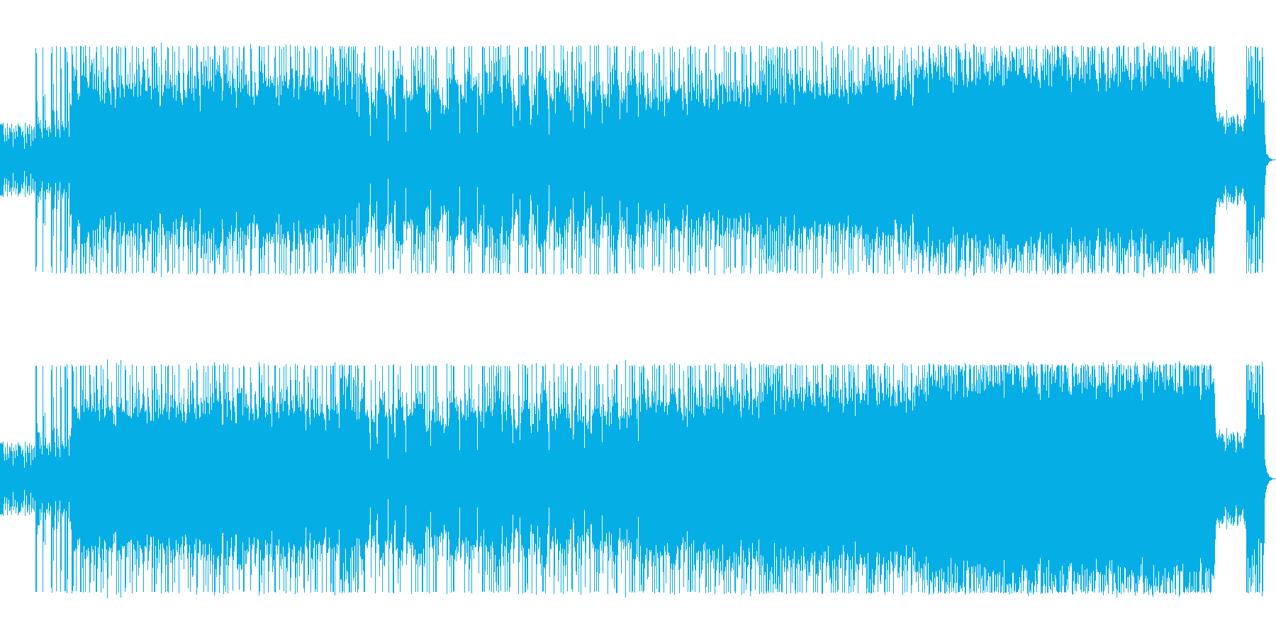 軽快なロック、気分が明るく元気になる曲の再生済みの波形