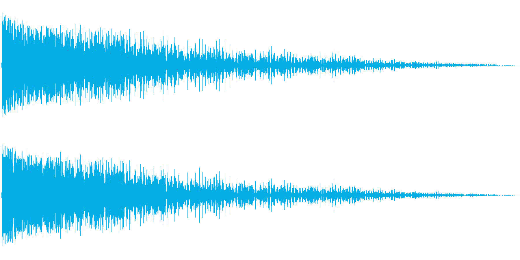 ビシューン(爆弾系の音)の再生済みの波形