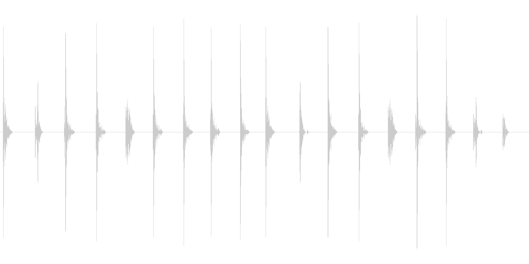 足音 ループ可の未再生の波形