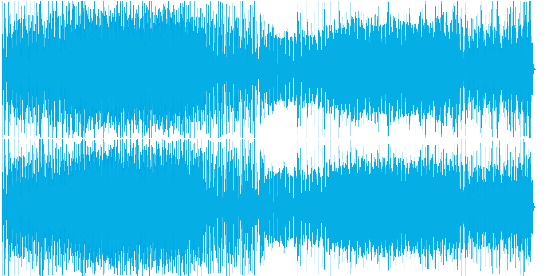 声ネタのサンプル臭がすごいする変わった曲の再生済みの波形