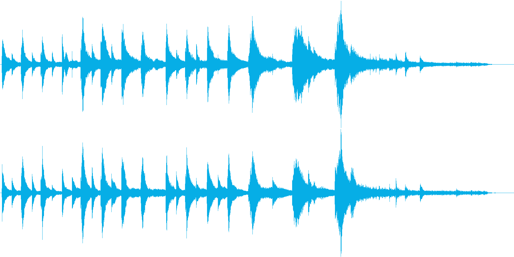 切ないシーン導入に使える短いピアノ曲の再生済みの波形