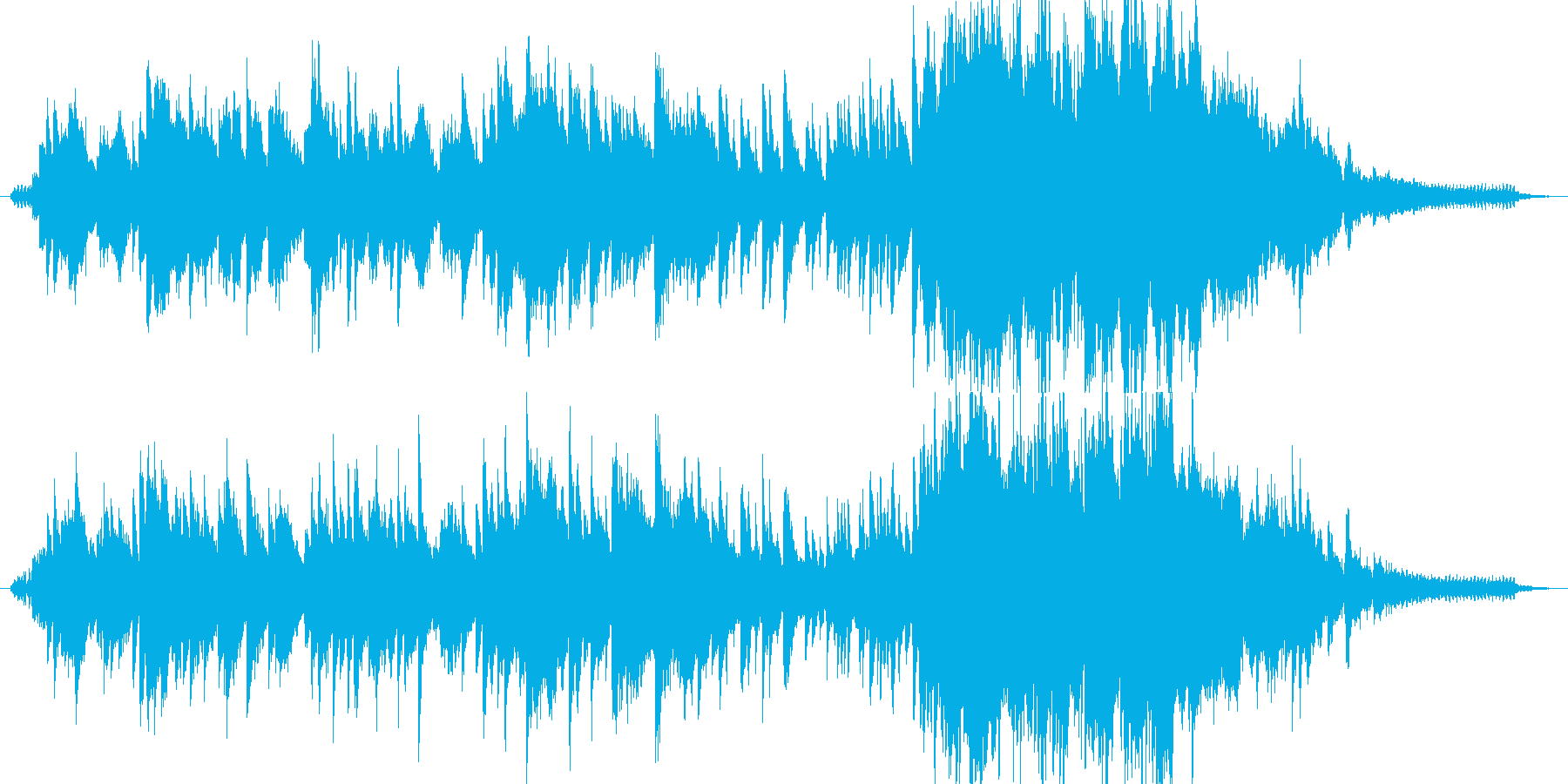 穏やかで優しく切なさも感じるBGMの再生済みの波形