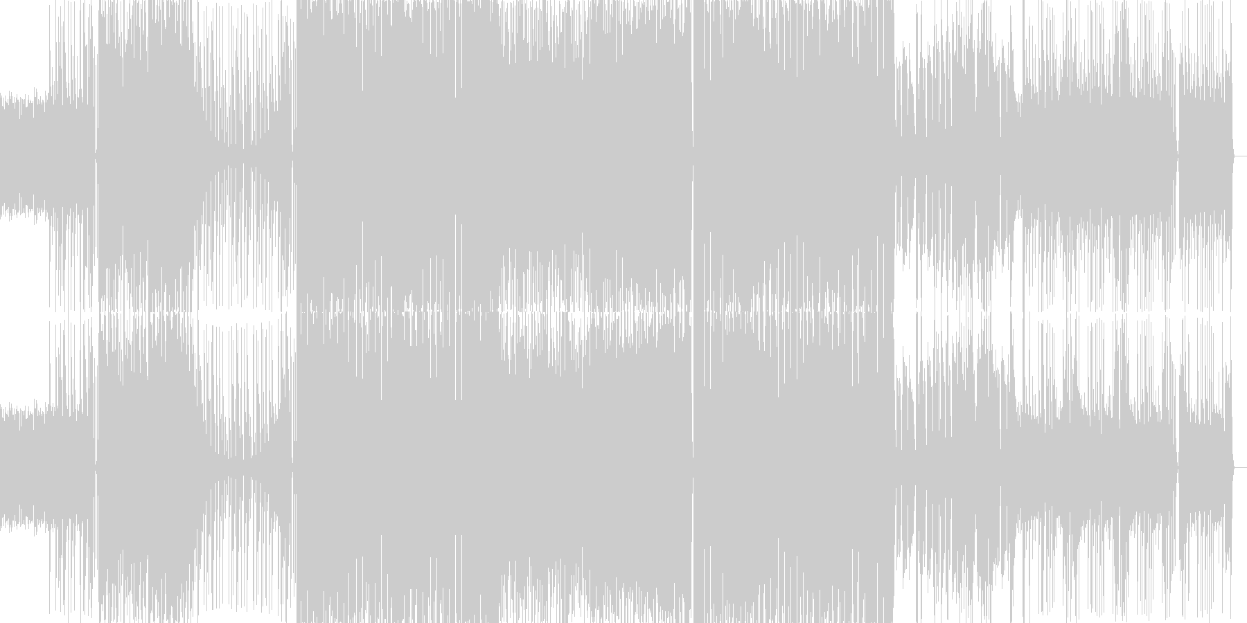 疾走感のあるドラムに透き通る電子音BGMの未再生の波形