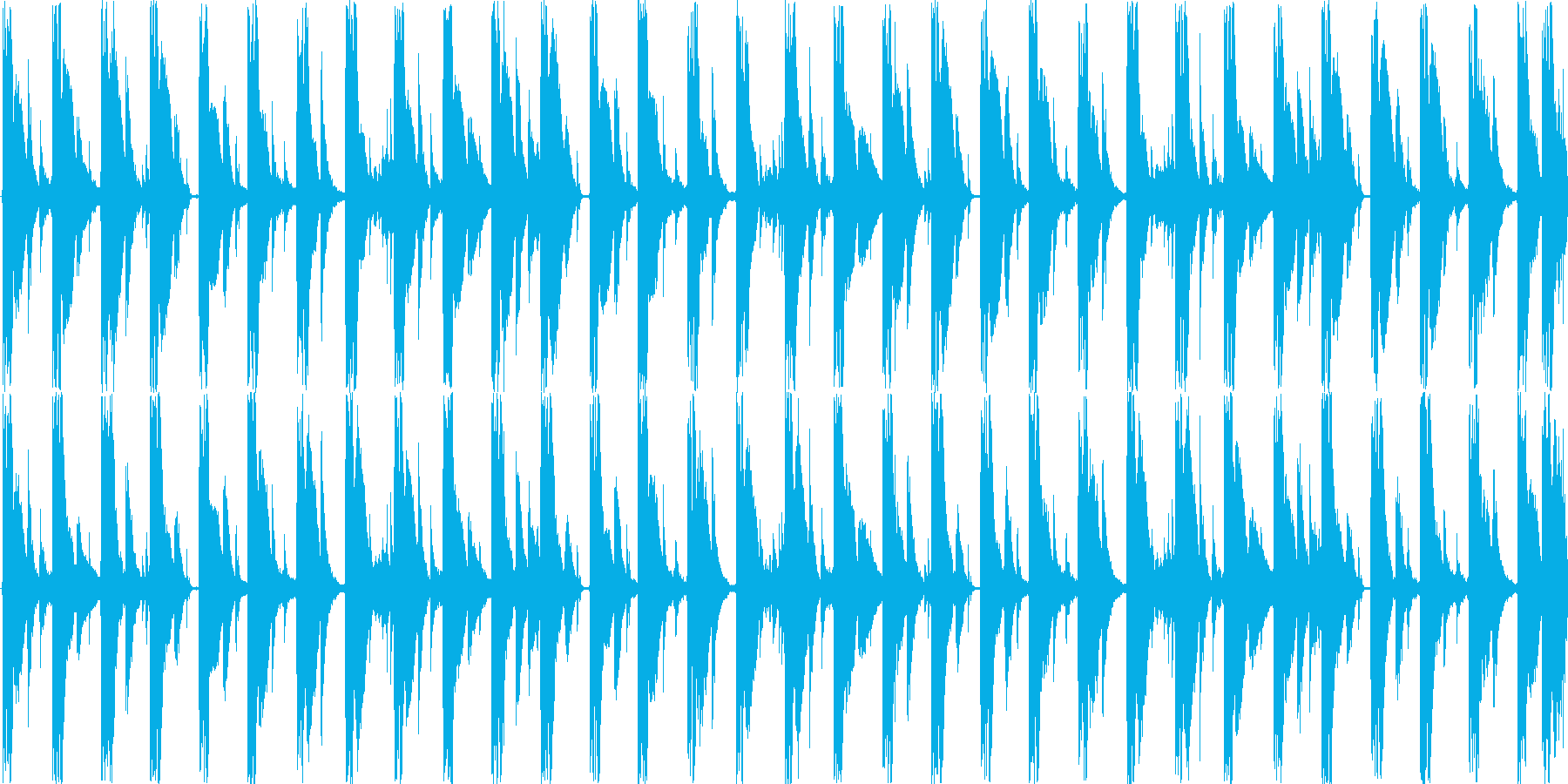 ハウスのリズムを基本にした楽曲です。の再生済みの波形