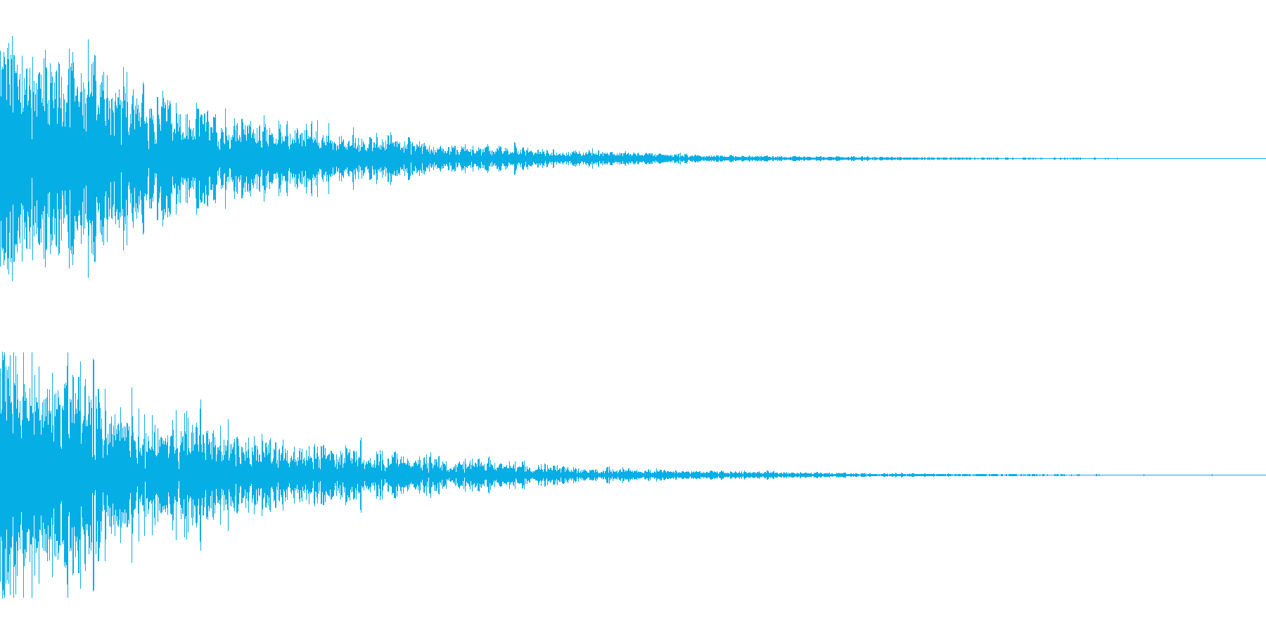 不吉なアタック音の再生済みの波形