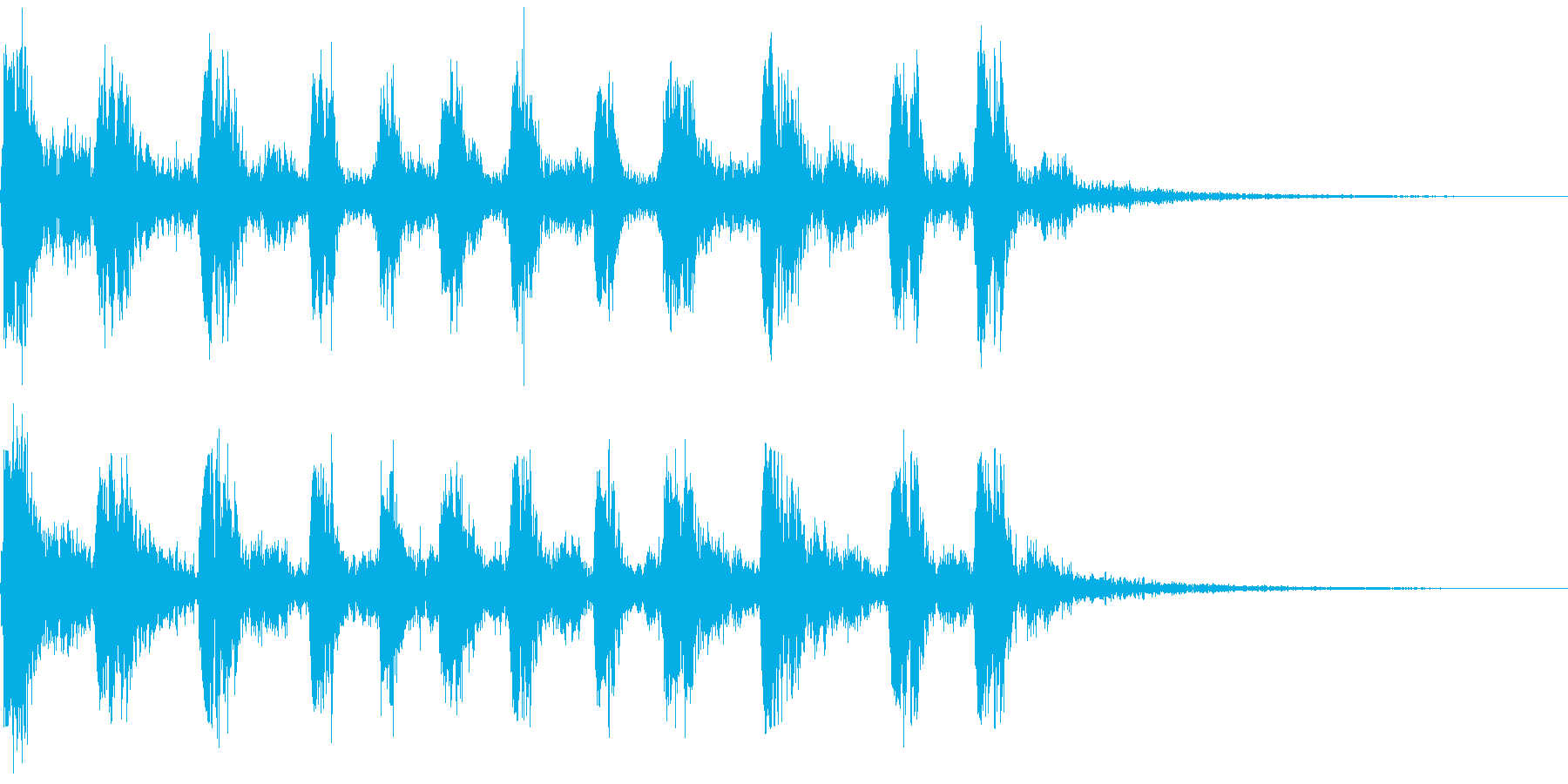 不気味な笑い声の再生済みの波形