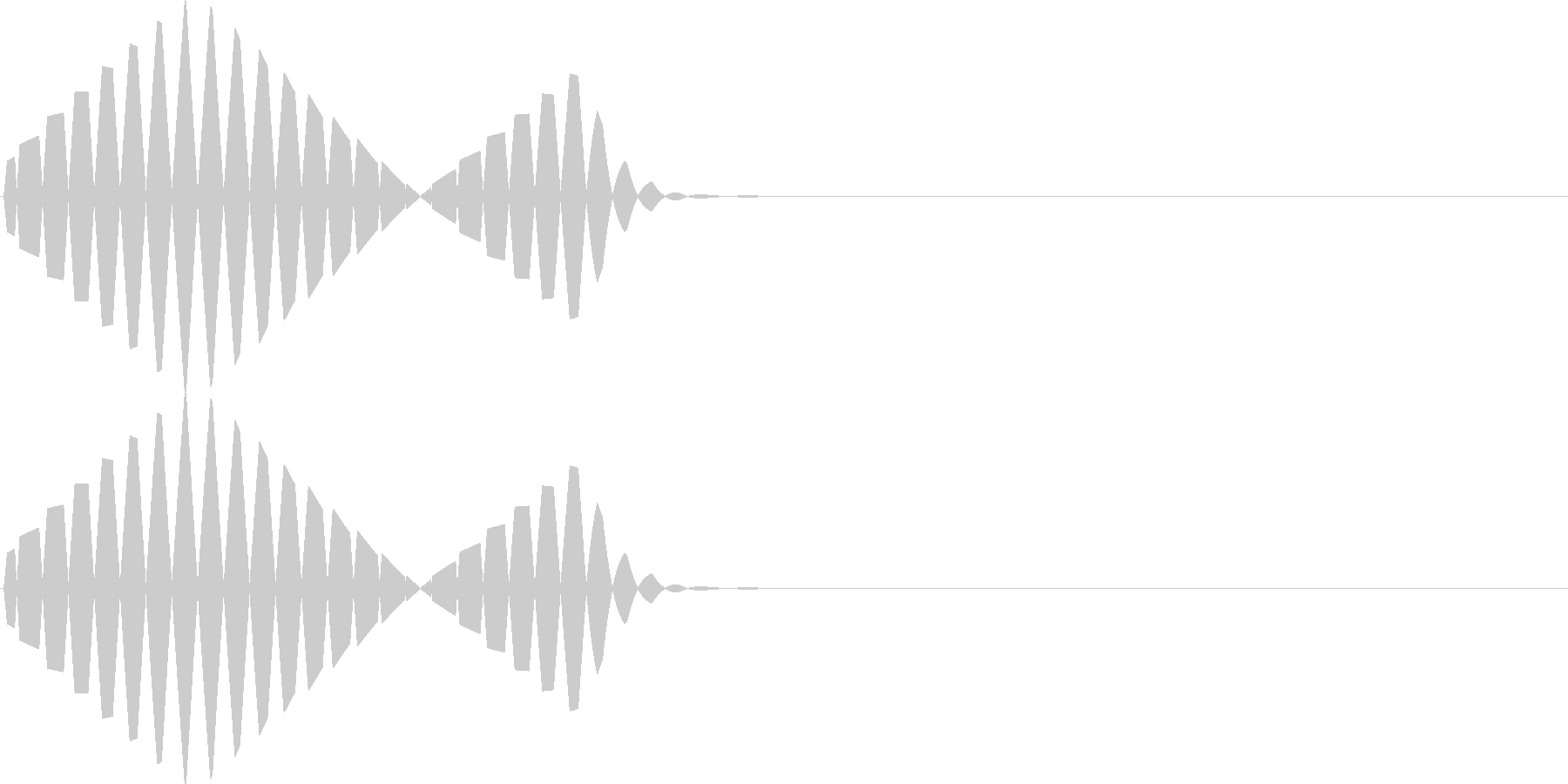 ピロ低音(カーソル移動 表示 決定)の未再生の波形