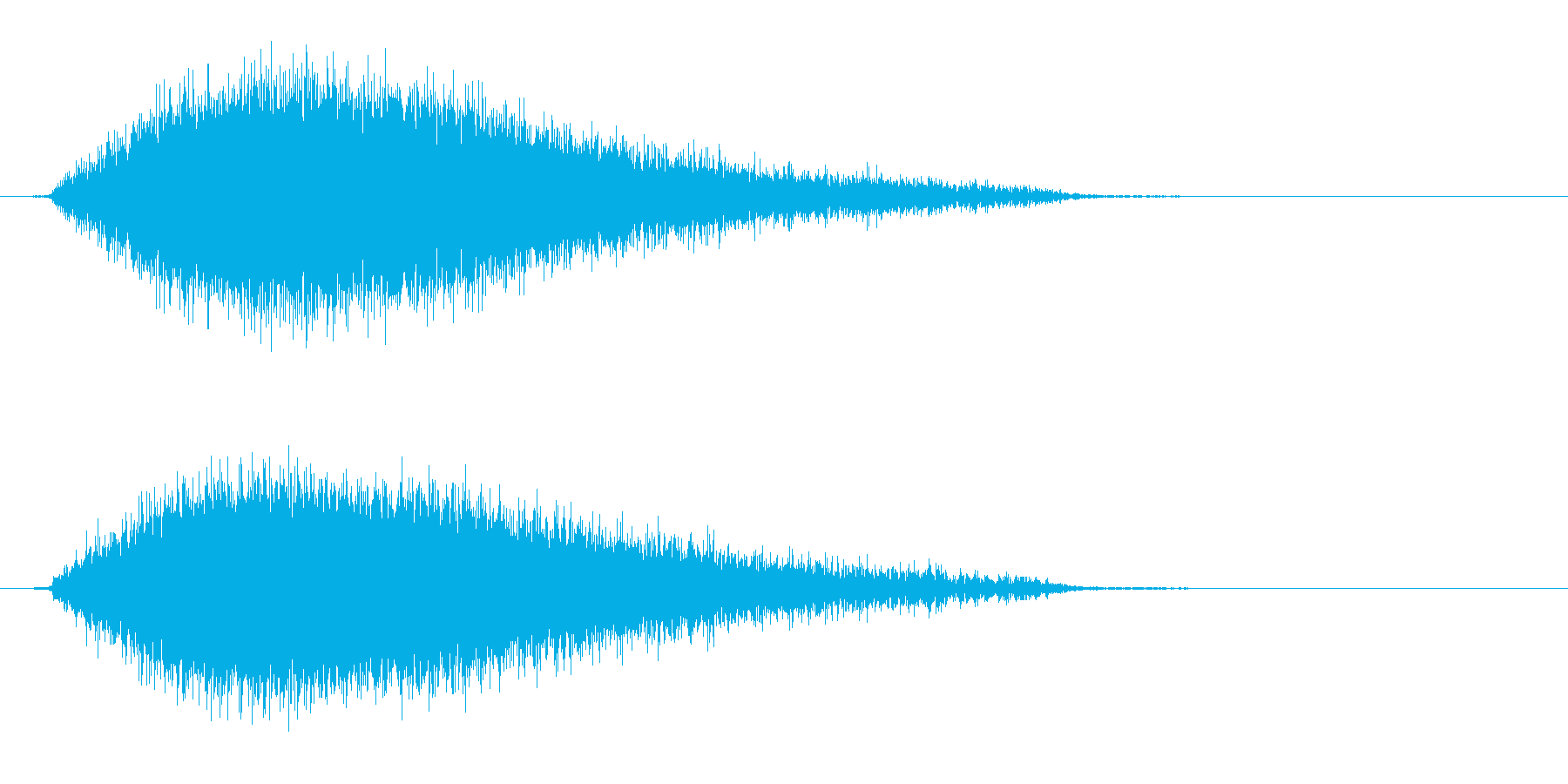 何かが飛び去るようなシューンという効果音の再生済みの波形