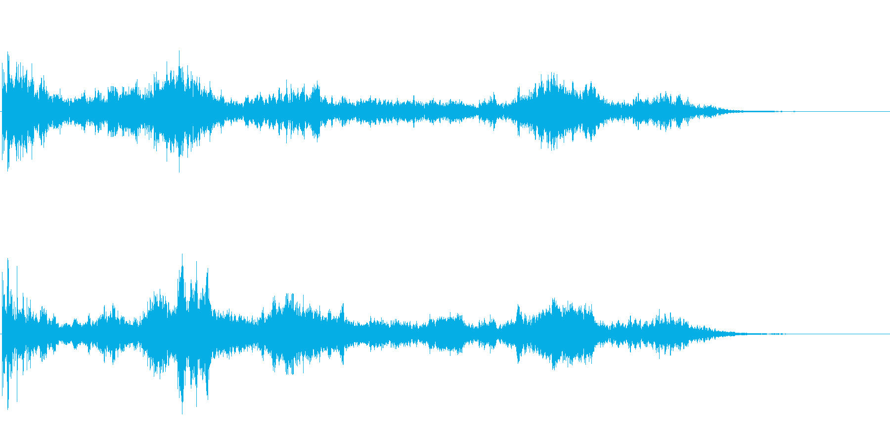 水・水中がテーマのアイキャッチ音の再生済みの波形