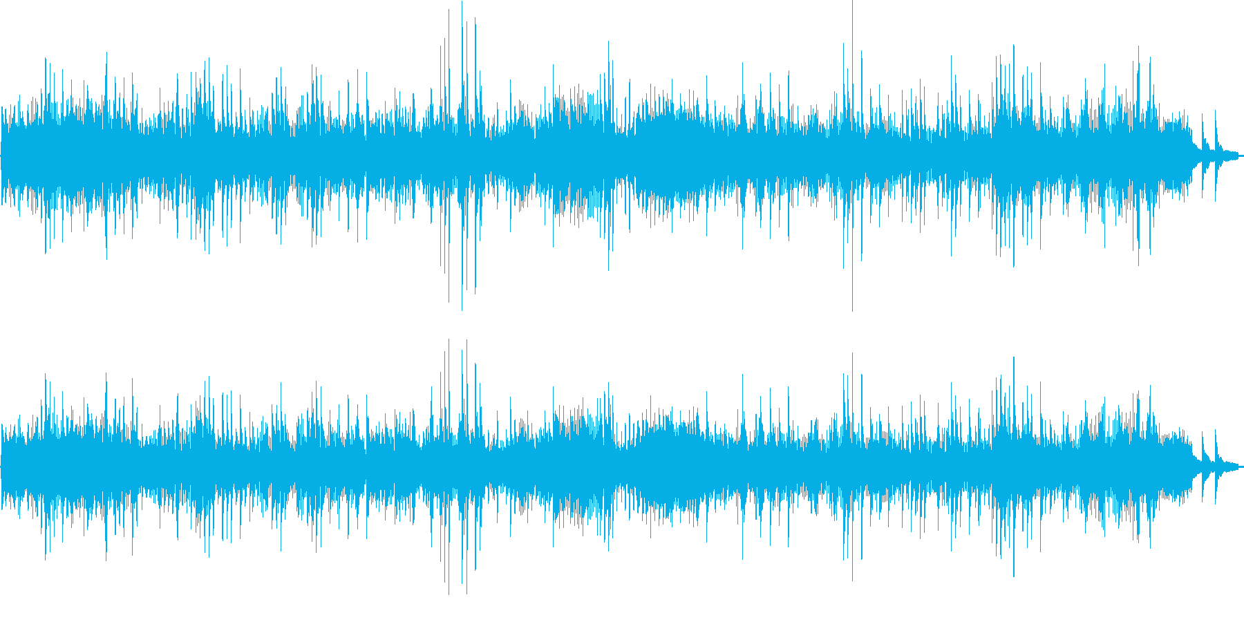 ベートーベンの名曲、月光をピアノ演奏での再生済みの波形