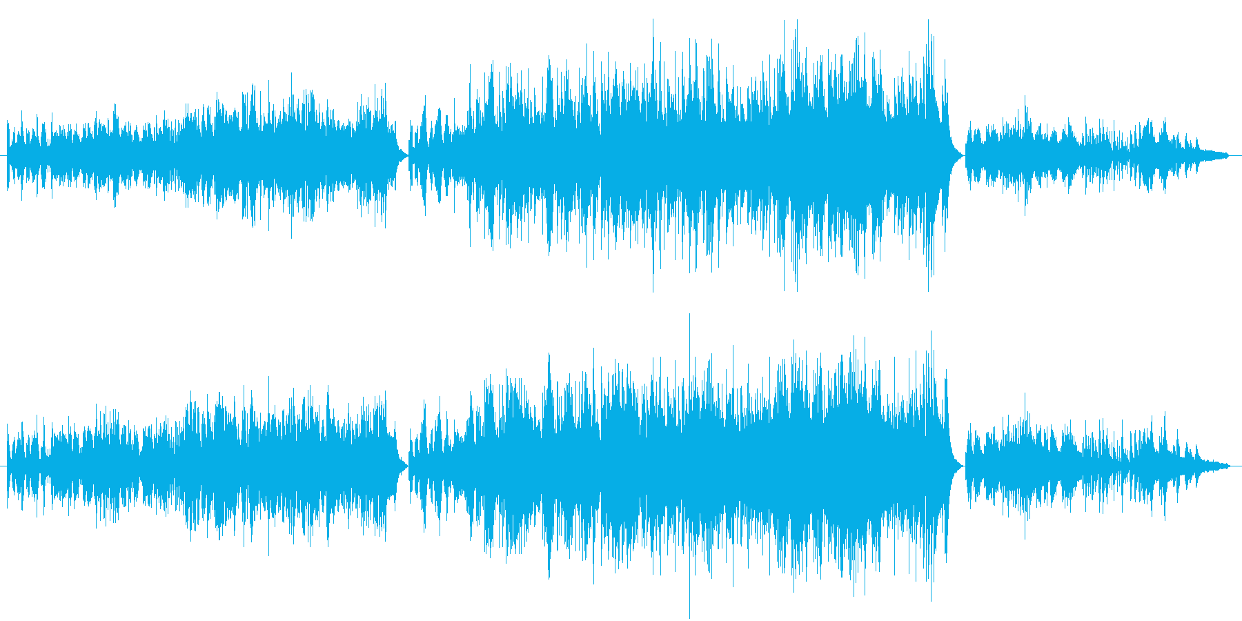 打ち込みピアノがメインのヒーリング音楽。の再生済みの波形