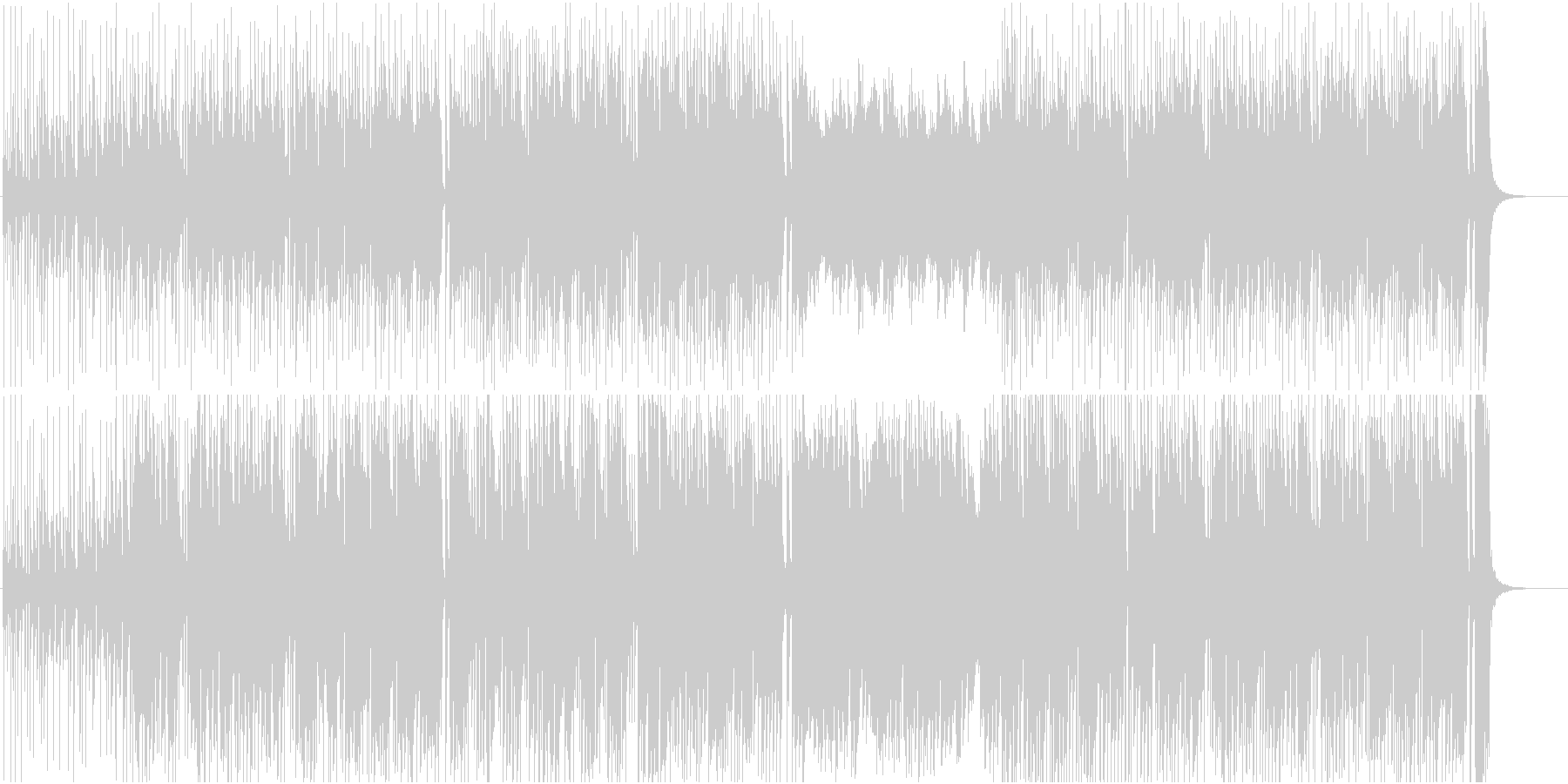 プログレ・ゲーム音楽風の未再生の波形