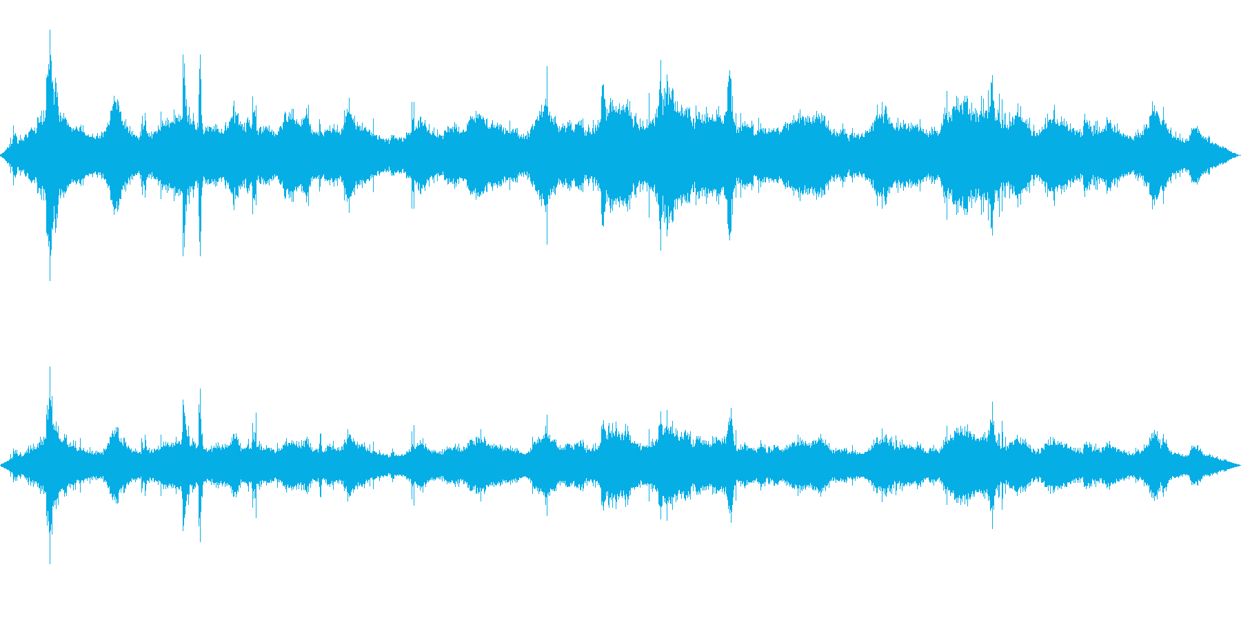 引いては寄せる波の音(砂浜)の再生済みの波形