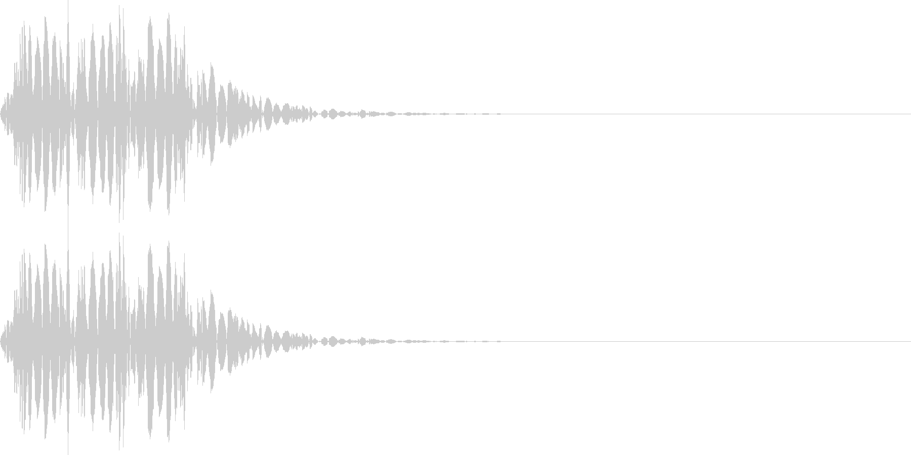 打撃音(マイナス_低音_ダメージ_鈍い)の未再生の波形