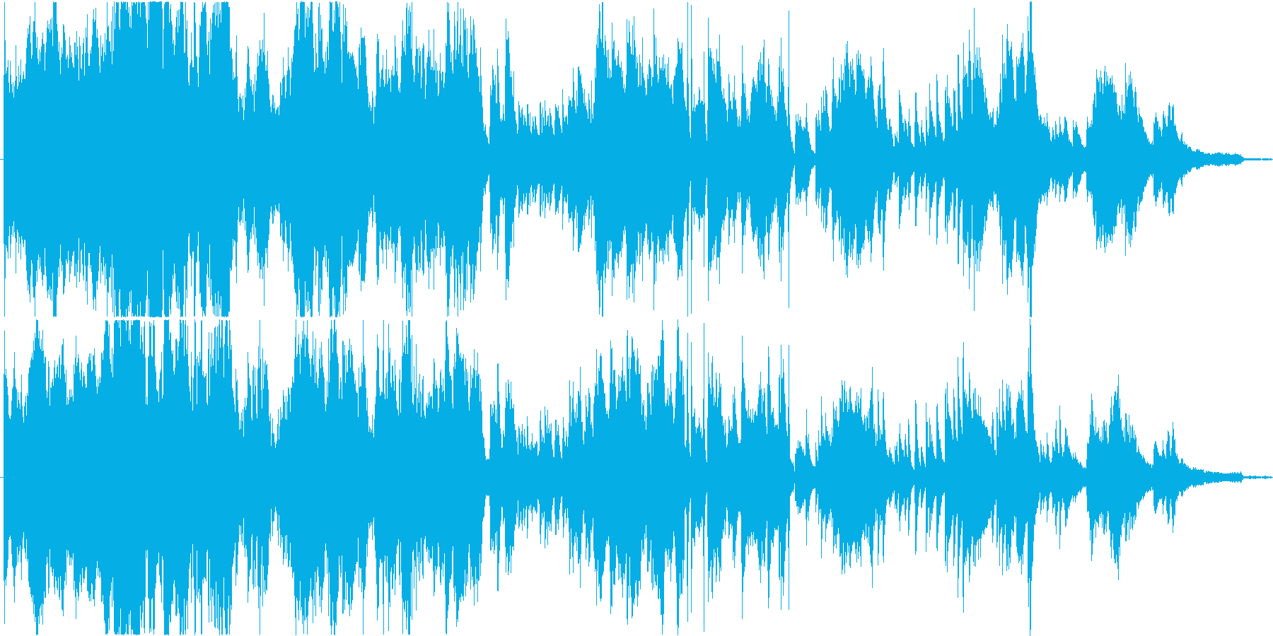 混沌の中に僅かな秩序のあるピアノ現代音楽の再生済みの波形