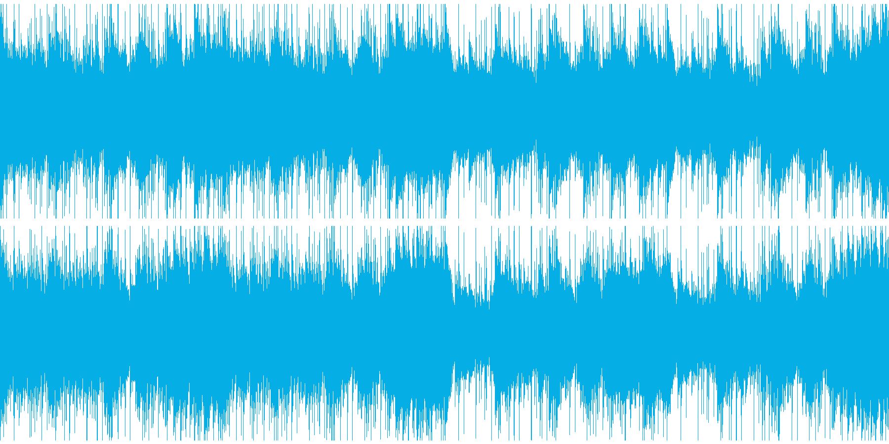 疾走感と緊迫感のあるピアノのフレーズの曲の再生済みの波形