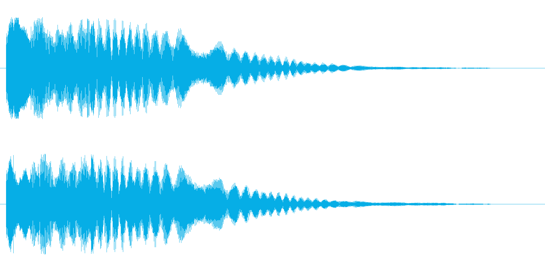 キラリーン(高めの可愛らしい効果音)の再生済みの波形