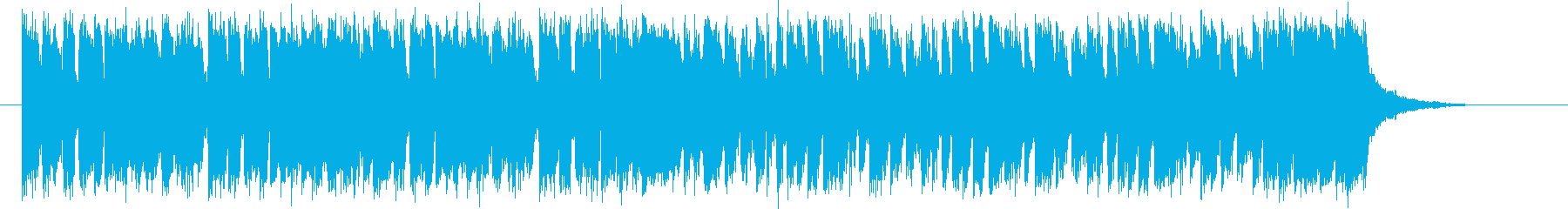 ギラギラした懐かしいシンセサイザーの曲の再生済みの波形