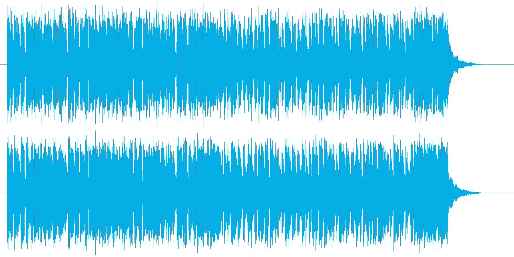 ギラギラした懐かしいシンセサイザーの曲の再生済みの波形