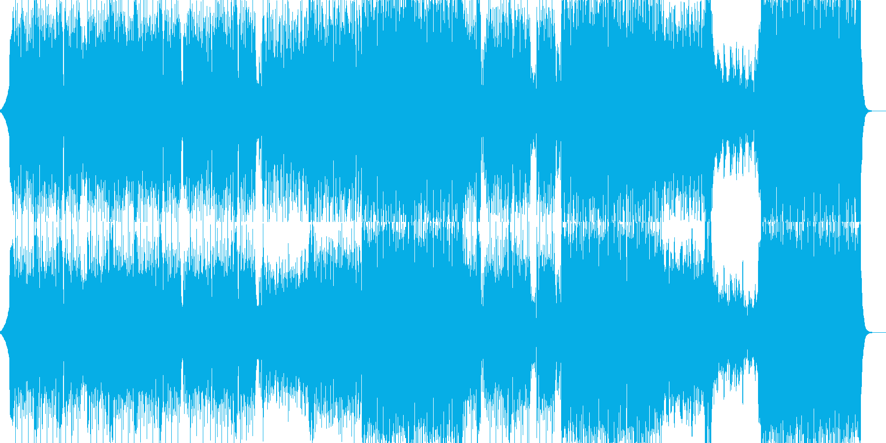 シンセベースの音が心地よいテクノの再生済みの波形