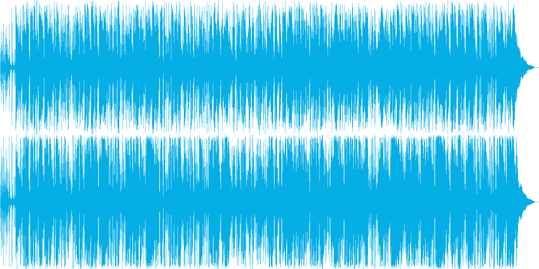 ジャズっぽいリズミカルな曲の再生済みの波形