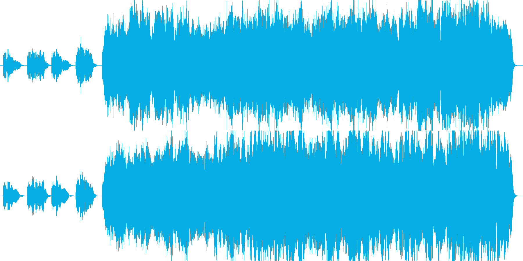 穏やかな自然をテーマにした落ち着いた楽曲の再生済みの波形