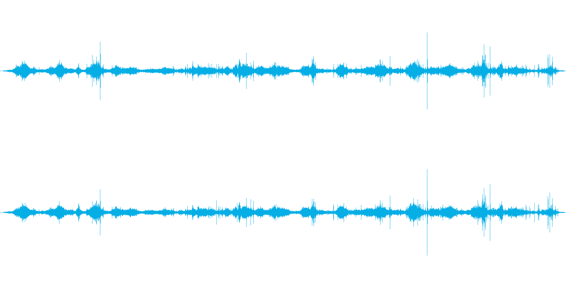 草むらを歩く足音の再生済みの波形