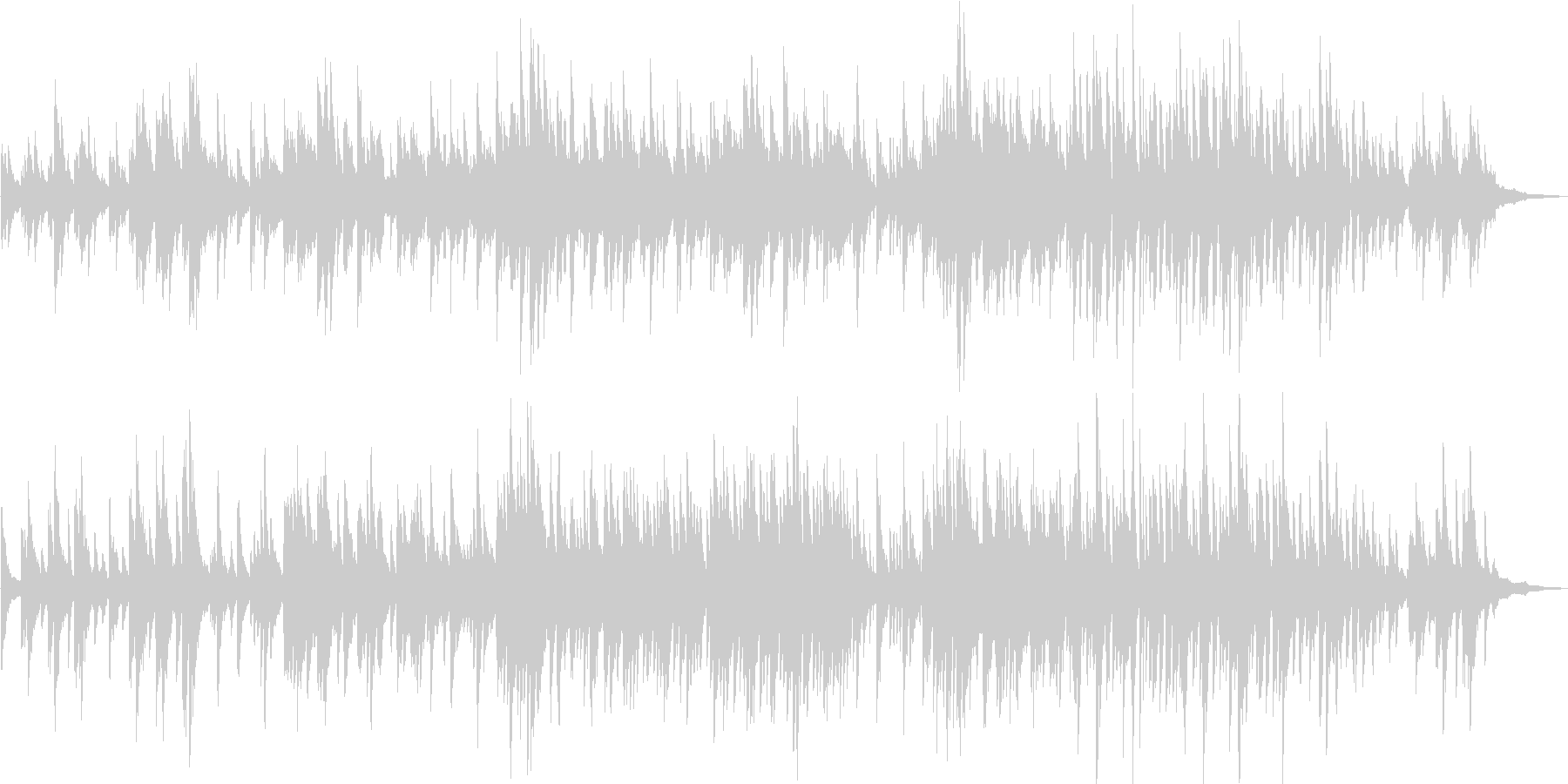 癒しのピアノ曲の未再生の波形