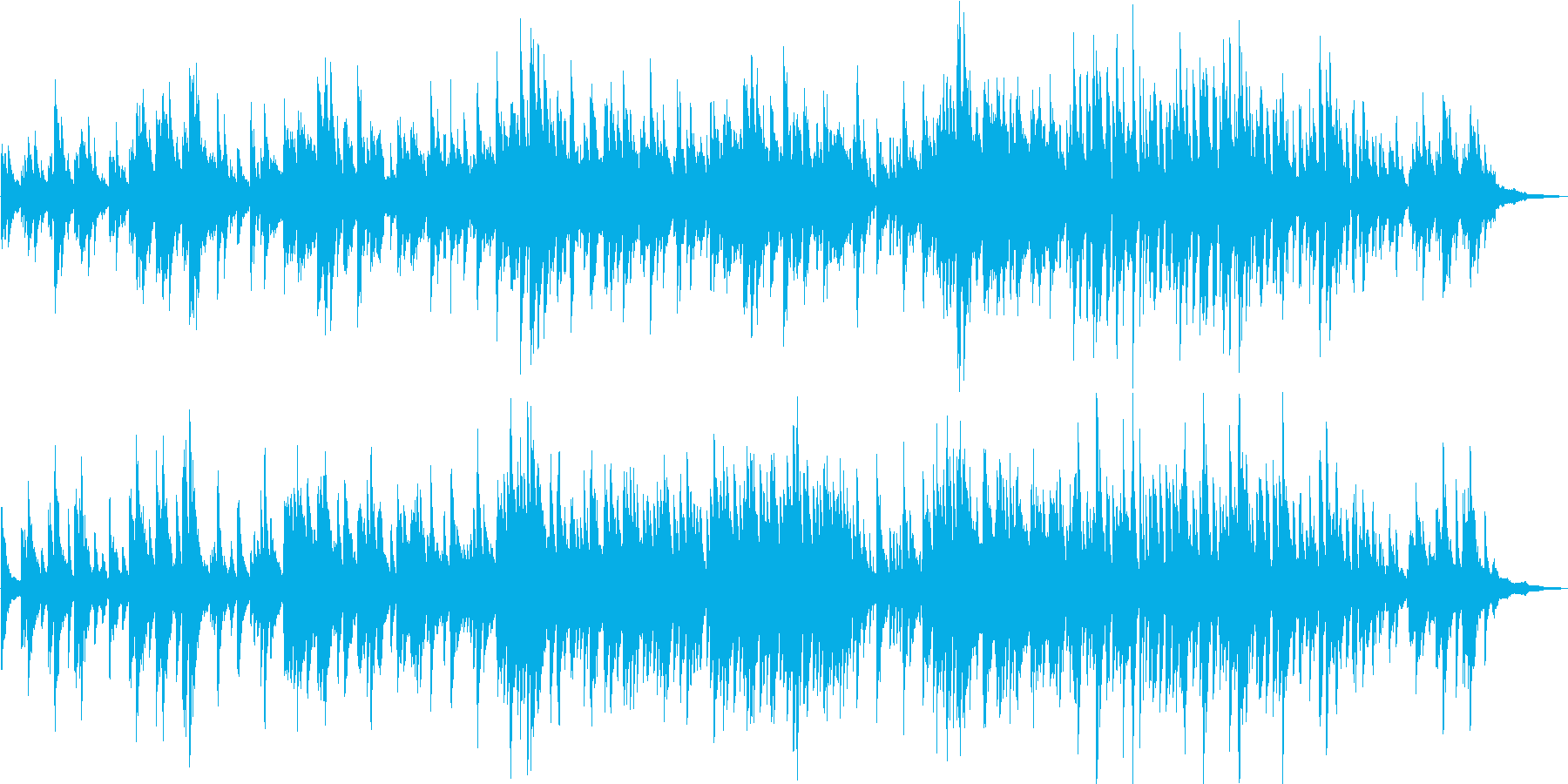癒しのピアノ曲の再生済みの波形