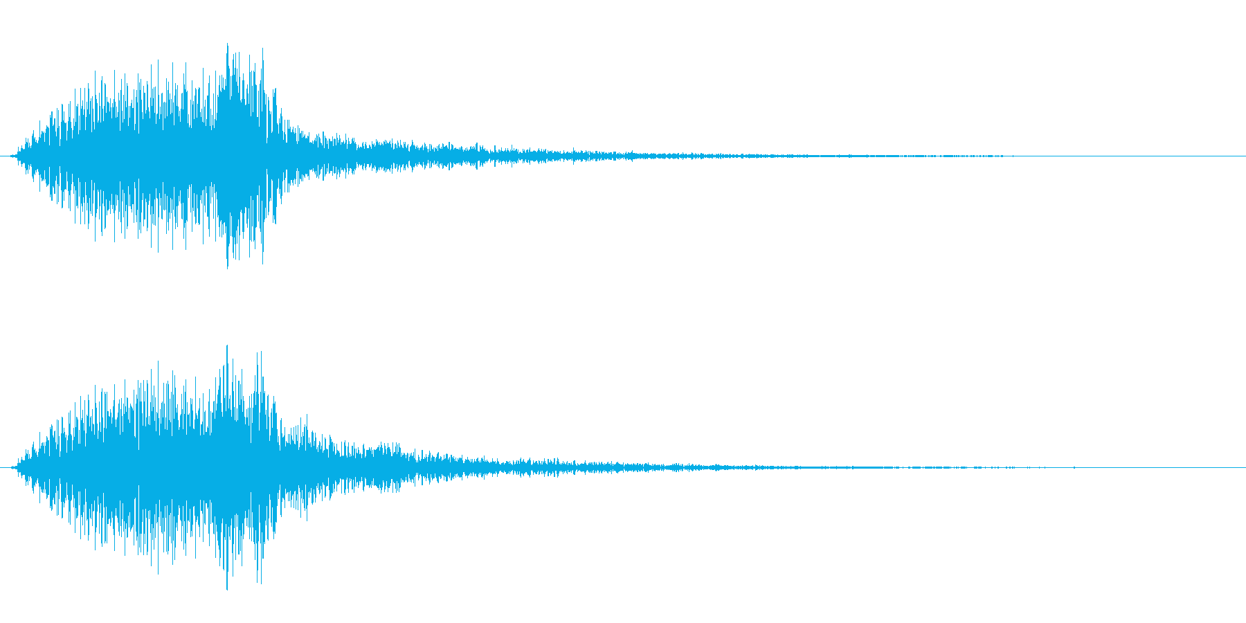 ビュウン、という近代的な電子音の再生済みの波形