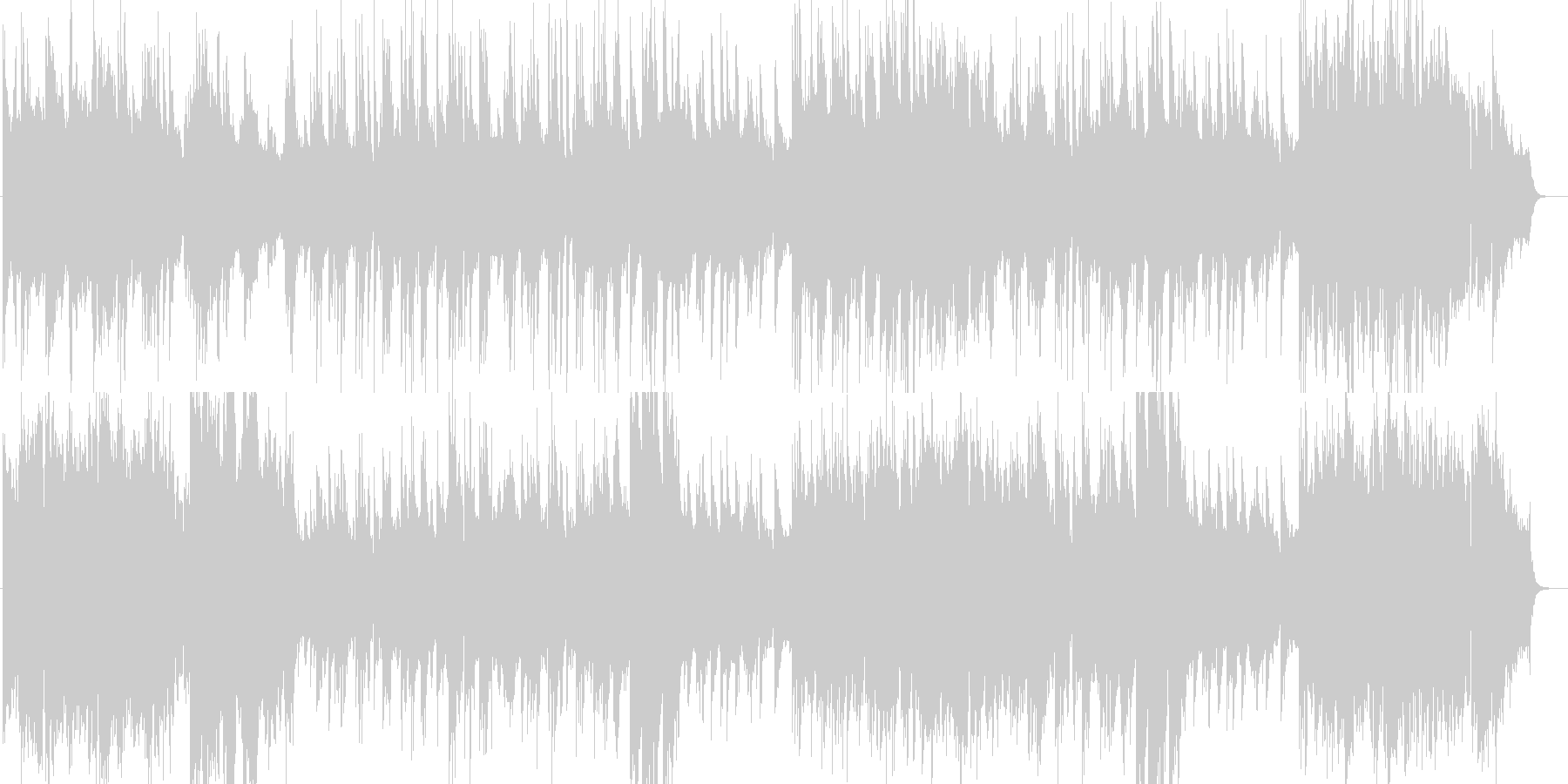 悠々と感動的なシンセ・ピアノなどの曲の未再生の波形
