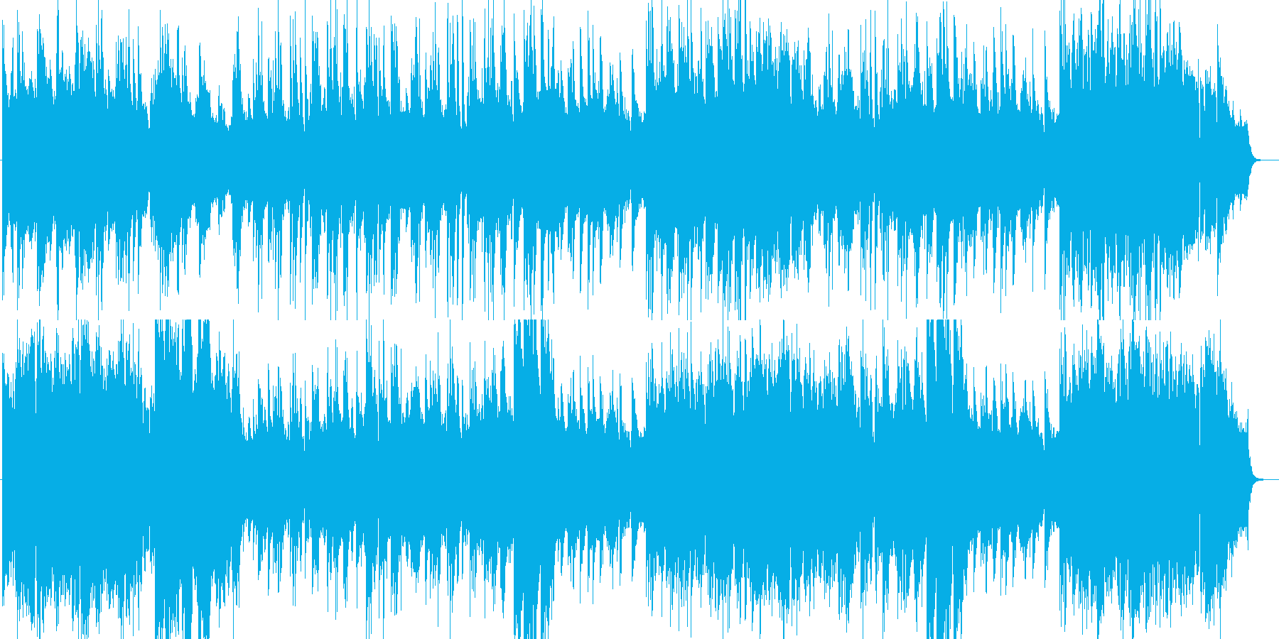 悠々と感動的なシンセ・ピアノなどの曲の再生済みの波形