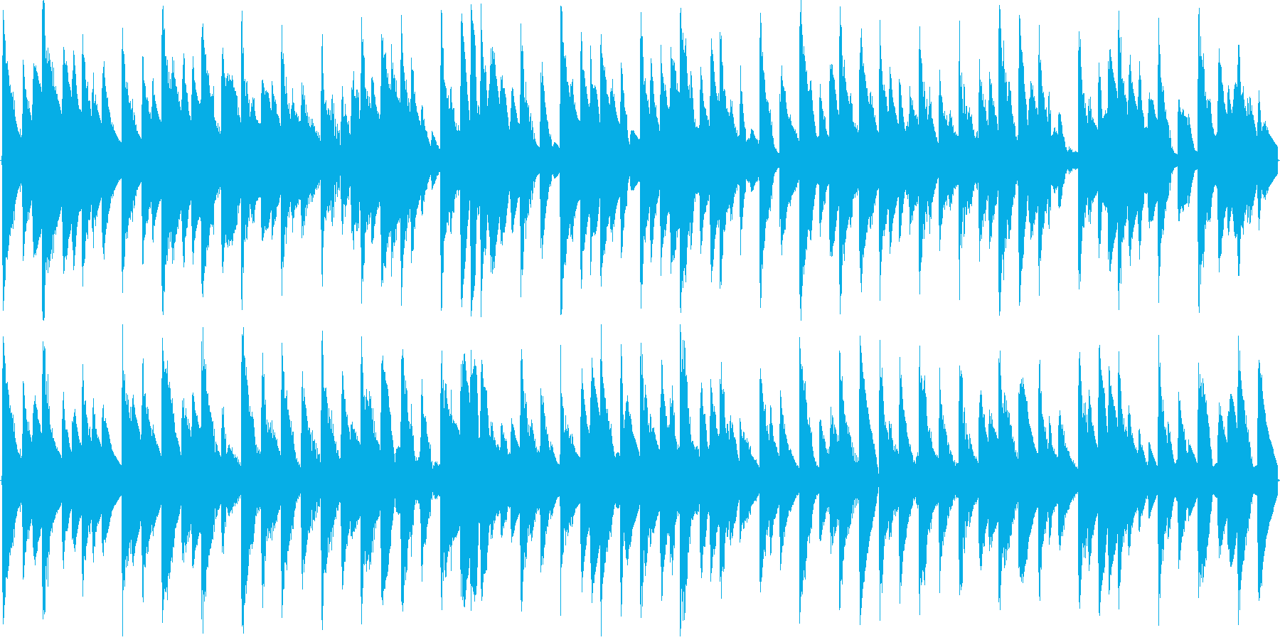 リズムを強調した楽曲です。の再生済みの波形