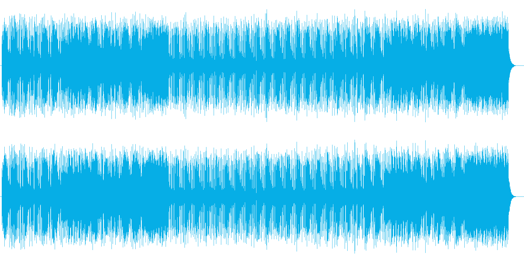 ピアノのイージーリスニング曲の再生済みの波形