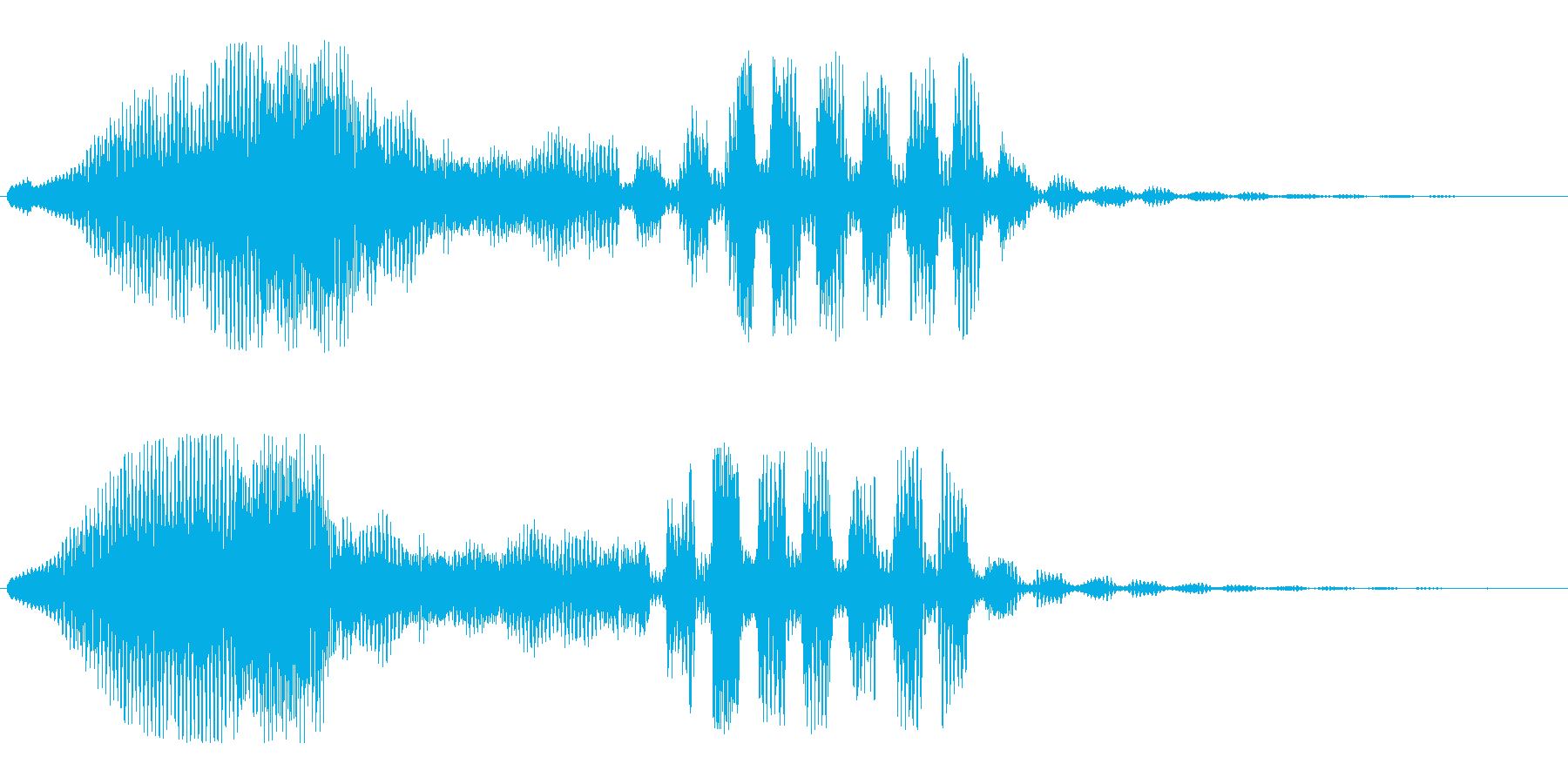 ビョーンウォオン(ロボットの機械音)の再生済みの波形