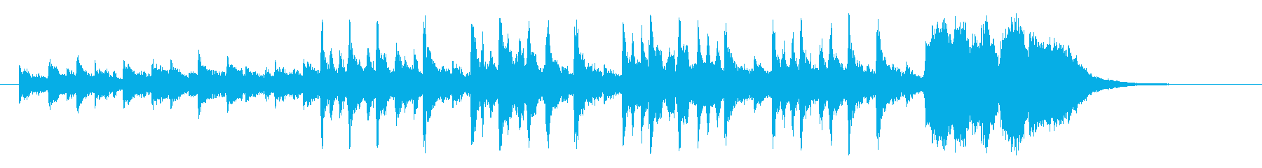 ゆったりと和やかなリラクゼーション音楽の再生済みの波形