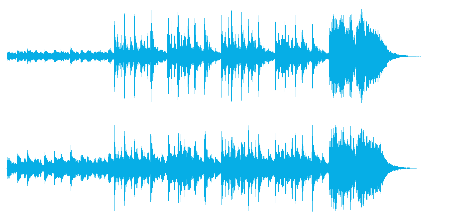 ゆったりと和やかなリラクゼーション音楽の再生済みの波形