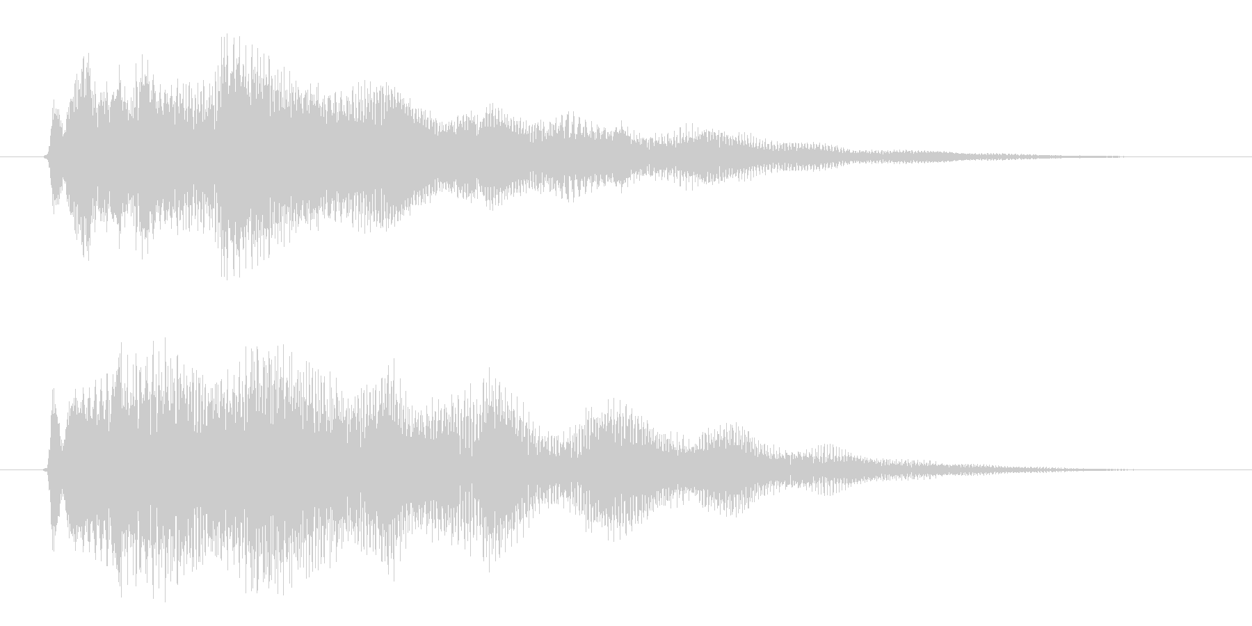ポジティブなキラキラ系の成功・完了した音の未再生の波形