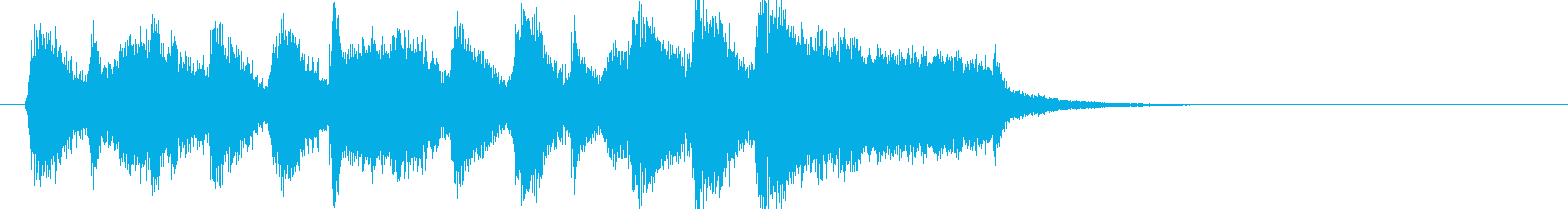 行進曲風のわくわくしてにぎやかなジングルの再生済みの波形